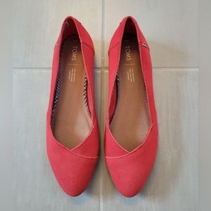 Toms Jutti Neat Flat Women's Suede Shoes Size 9